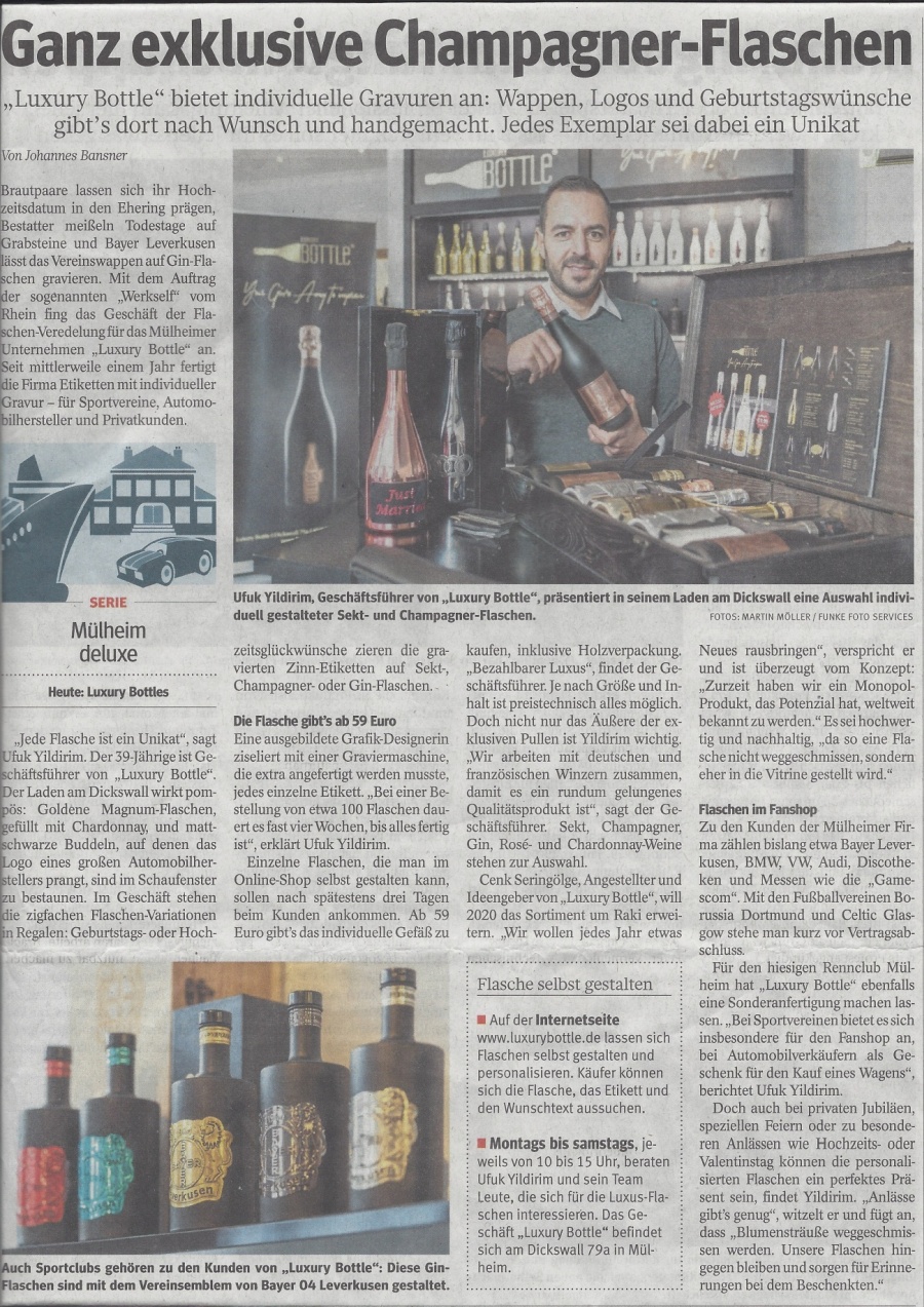 Luxury Bottle GmbH - Presse - Zeitungsartikel